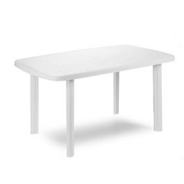 Tavolo Plastica Giardino Faro Bianco 137x85x72 cm