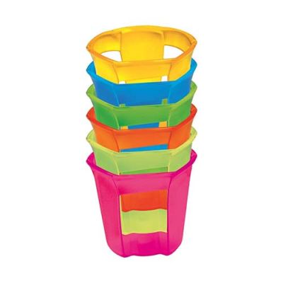 Confezione da 6 Portabicchieri in termoplastica colori assortiti