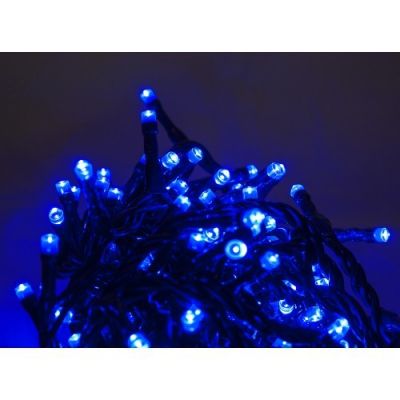 Catena luminosa con giochi di luce 180 led blu per interno 9m