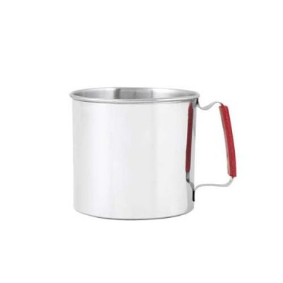 Home PIGNATTO con manico rosso in acciaio inox-12,5