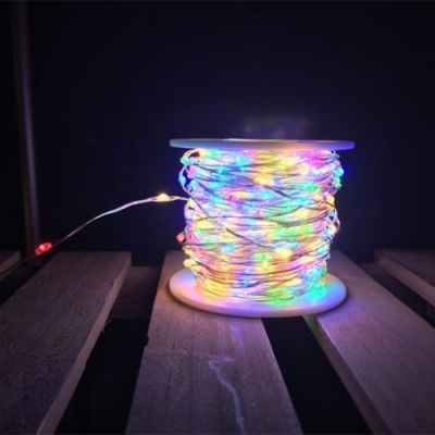 Luci di natale catena con Micro Led multicolor con controller Giochi freddo 400 Micro led 20 m Cavo Argento