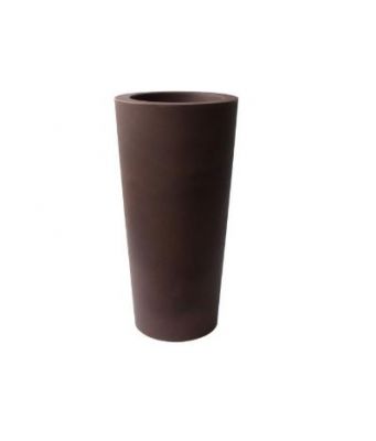 Vaso tondo a colonna veca vaso clou alto H 65 cm cache pot clou estraibile resina bronzo