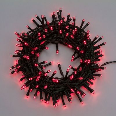 Catena 320 luci led Rosso da esterno o interno per presepe o albero di Natale 