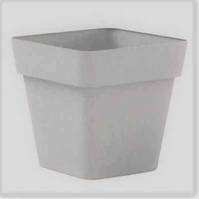 Vaso da giardino quadrato Cleo resina per arredo interno esterno 24 cm bianco 