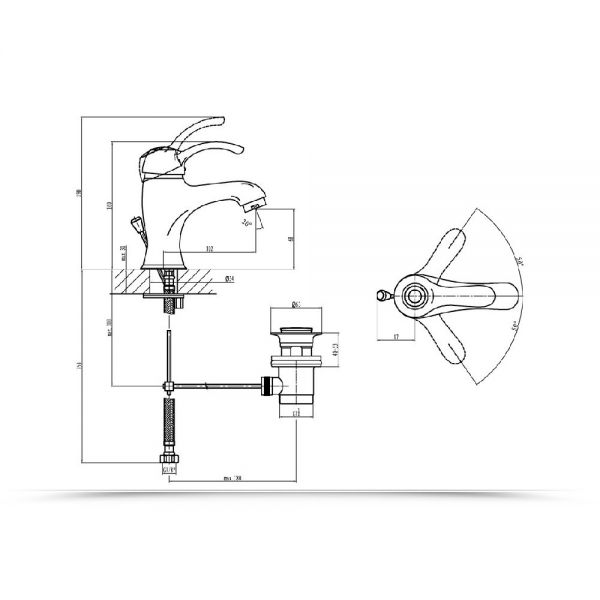 Idro Bric Mix Miscelatore Lavabo Serie Distri Vecchio Ottone Vitalbrico